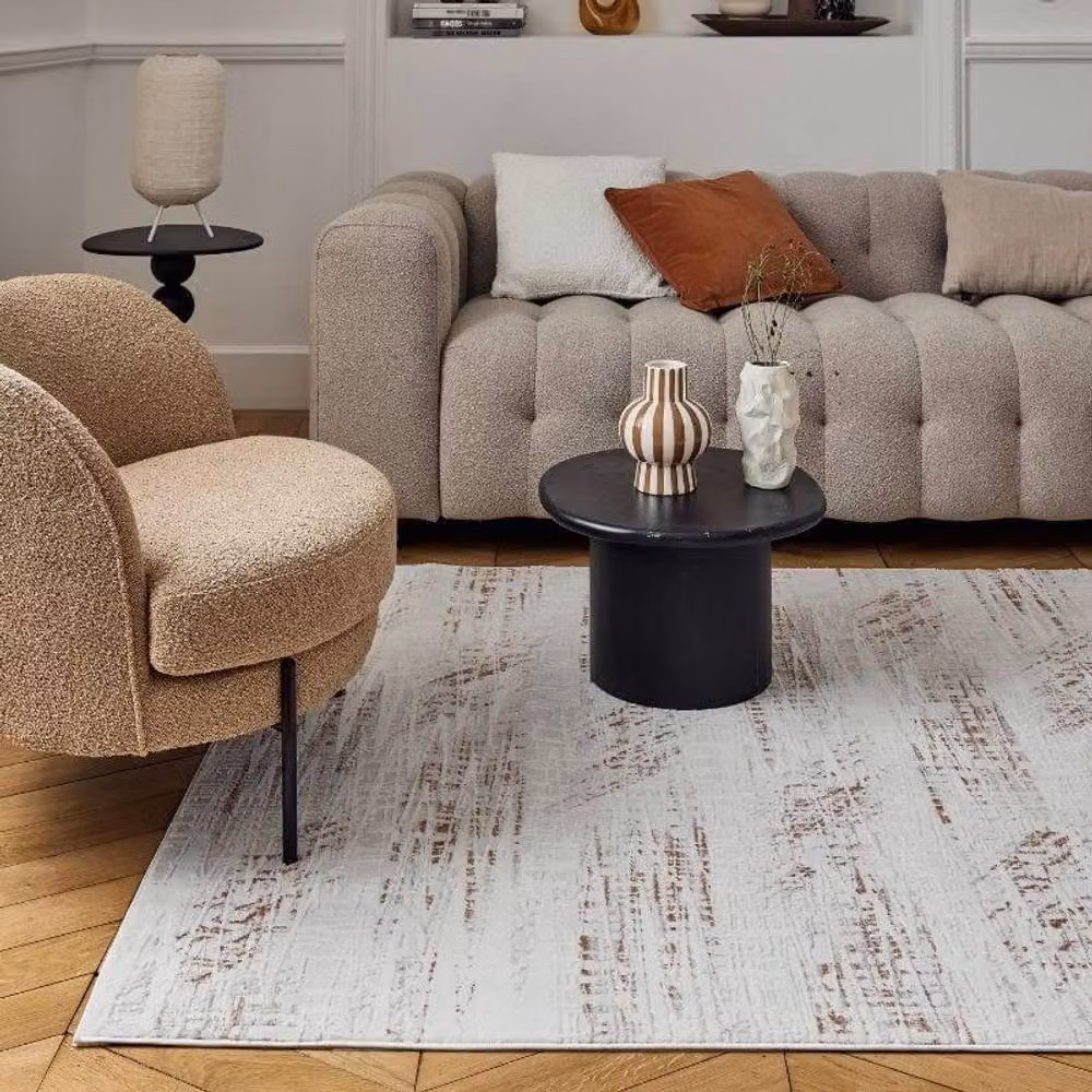 THE RUGS Carmel Abstract Area Rug in Ivory and Terracotta, W: 160 cm, L: 230 cm – 4