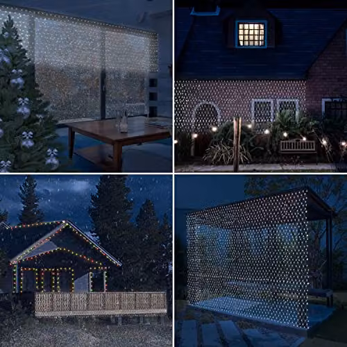 The Christmas Workshop 108 LED Bright White Net Christmas Window Lights, W/H: 120 x 120 cm – 7
