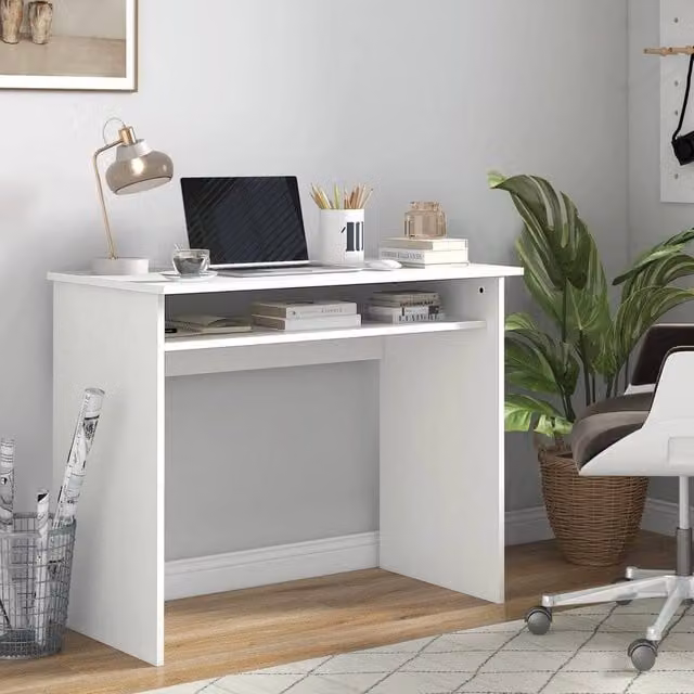 EONLION White Modern Computer Desk for Home Office, Width: 100 cm – 1