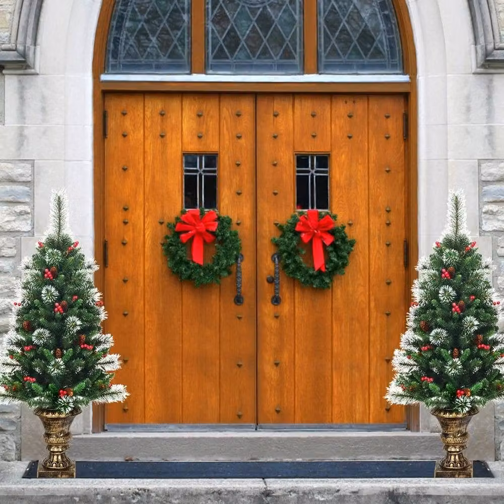 KORVIXA 4ft Green Artificial Christmas Tree, W/D: 100 x 100 cm – 3