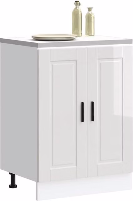 Berkfield Home Porto High Gloss White Kitchen Base Cabinet