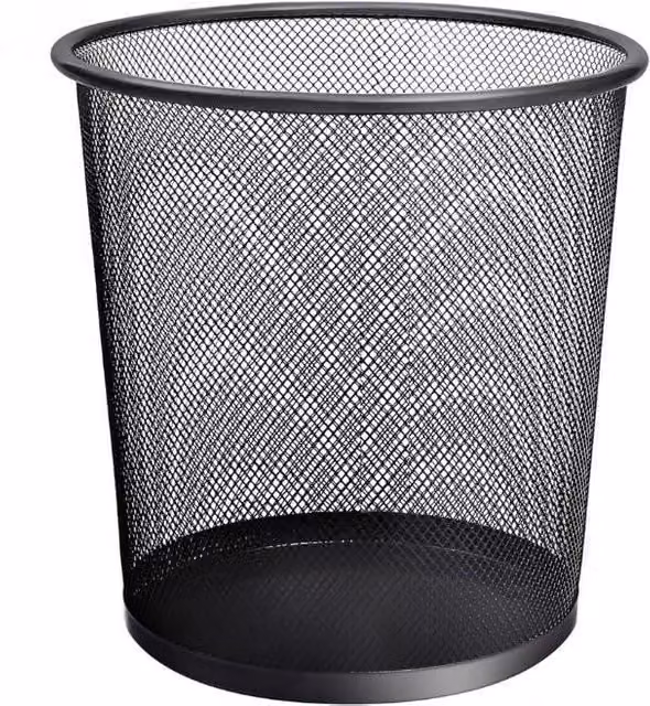 MantraRaj Black Round Metal Mesh Waste Paper Bin, 9L Capacity – 2