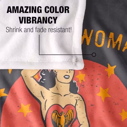 Warner Bros. DC Wonder Woman Silky Touch Super Soft Fleece Throw Blanket, Multicolour – 3