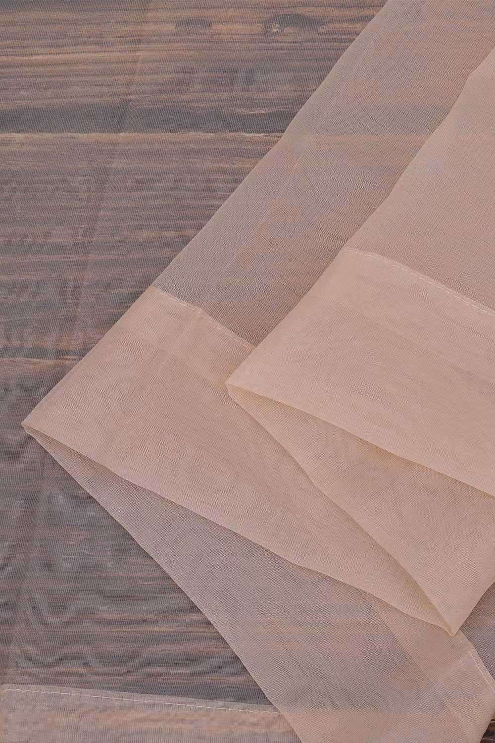 Neel Blue Semi-Transparent Voile Curtain Pair in Cream, Width: 142 cm, Drop: 229 cm – 3