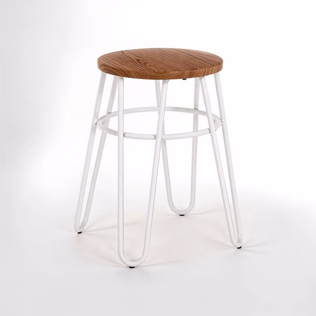 Orsina District Hairpin Stool in White – 1