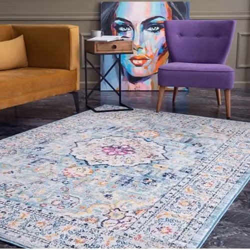 THE RUGS Multicoloured Vintage Medallion Oriental Rug, W: 200 cm, D: 290 cm – 1