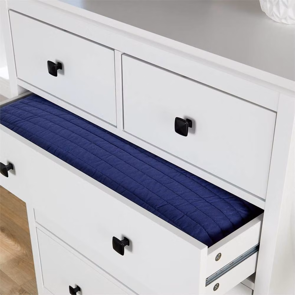 PAWNORA 5 Drawer White Lacquered MDF Bedroom Chest of Drawers – 2
