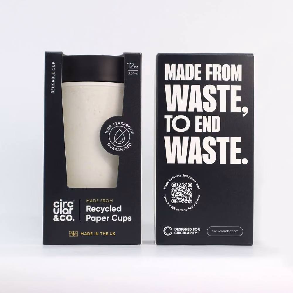 Circular & Co Reusable Coffee Cup, 8oz/227ml, Black – 2