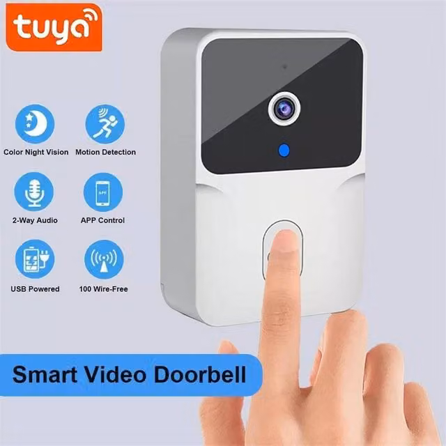 FLAVORA WiFi Wireless Video Doorbell Security Camera Intercom, White – 1