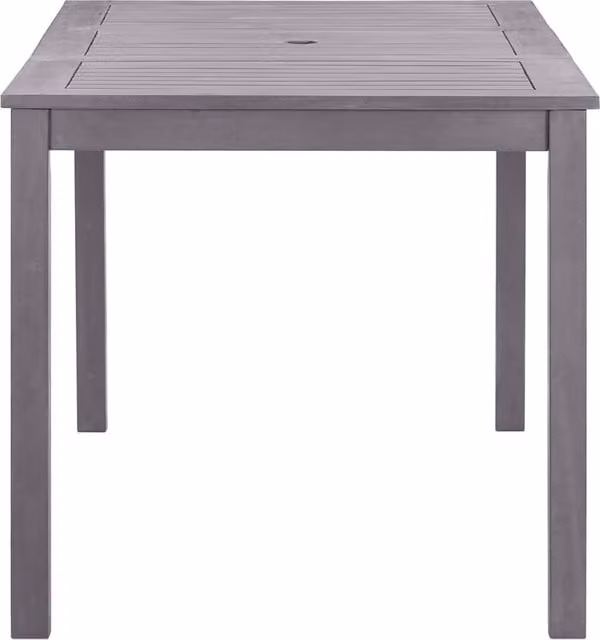Berkfield Home Grey Wash Extendable Acacia Wood Garden Table W: 140 cm, D: 80 cm, H: 74 cm – 1