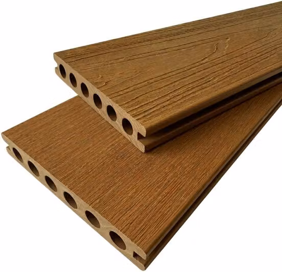 Timbosite Rustic Brown Plastic Decking Board W: 14 cm, L: 366 cm