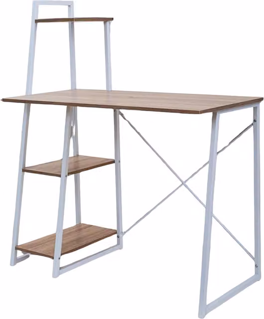 Pirlo Plush Industrial Computer Desk in Brown