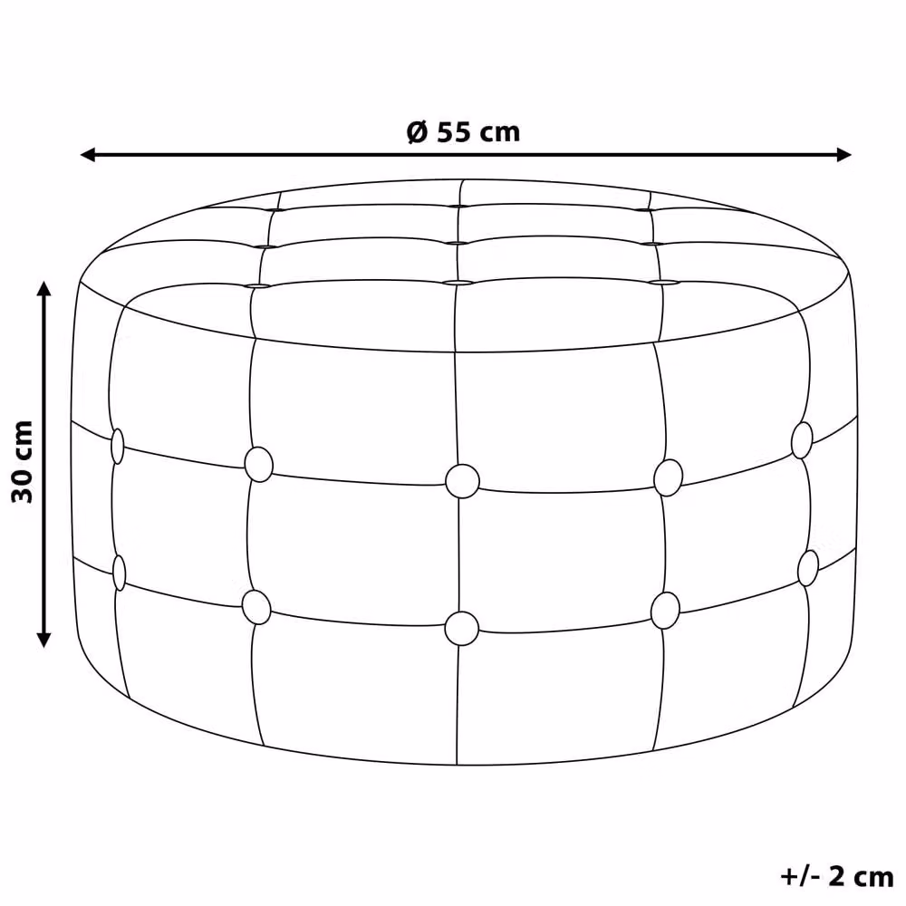 LuxeCasa Black Velvet Cylindrical Round Footstool – 4