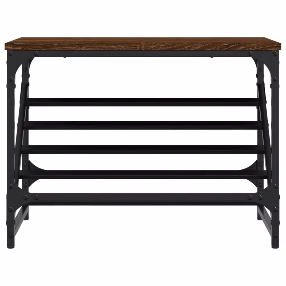 Berkfield Home Brown Oak Shoe Rack, W/D/H: 60 x 30 x 45 cm – 4