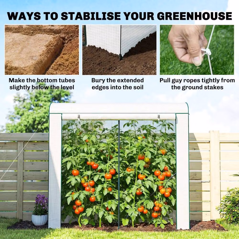 Kelvenix Portable Indoor Outdoor Greenhouse with White PE Cover – 2