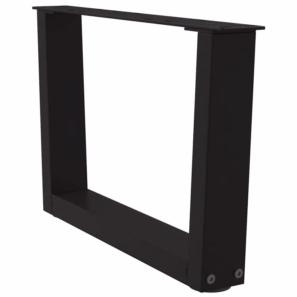 Berkfield Home V-Shape Dining Table Legs, 2 Pieces, Black Steel, Height: 50 cm, Width: 30-31.3 cm – 2