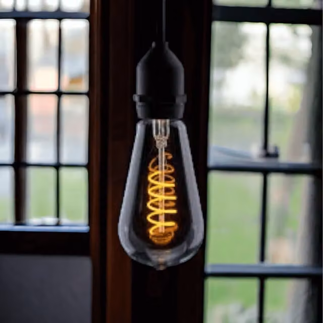 Lighting Legends EcoTwist ST64 Spiral LED Filament Bulb, E27, Warm White