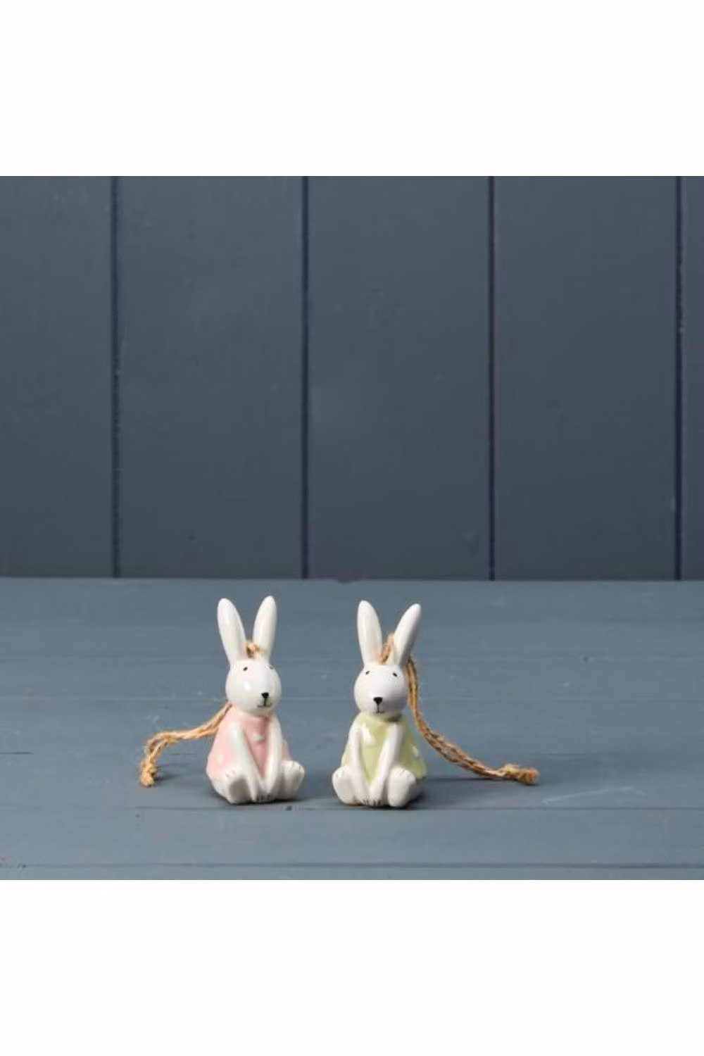 KDMD Ceramic Mixed Pink and Green Rabbits in White – 2
