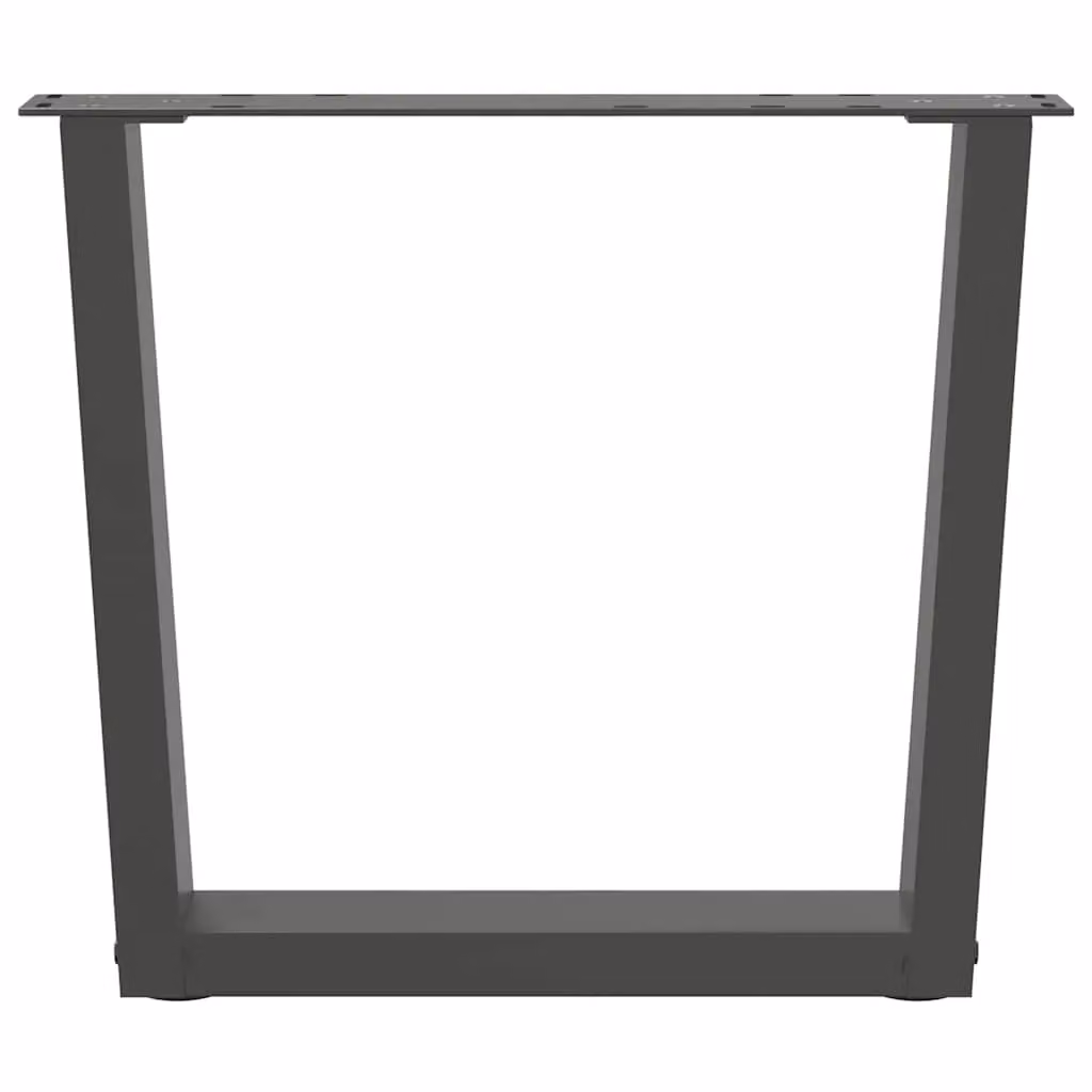 Berkfield Home V-Shape Dining Table Legs, 2 Pieces, Anthracite and Black Steel, H: 60 cm, W: 42 cm – 3