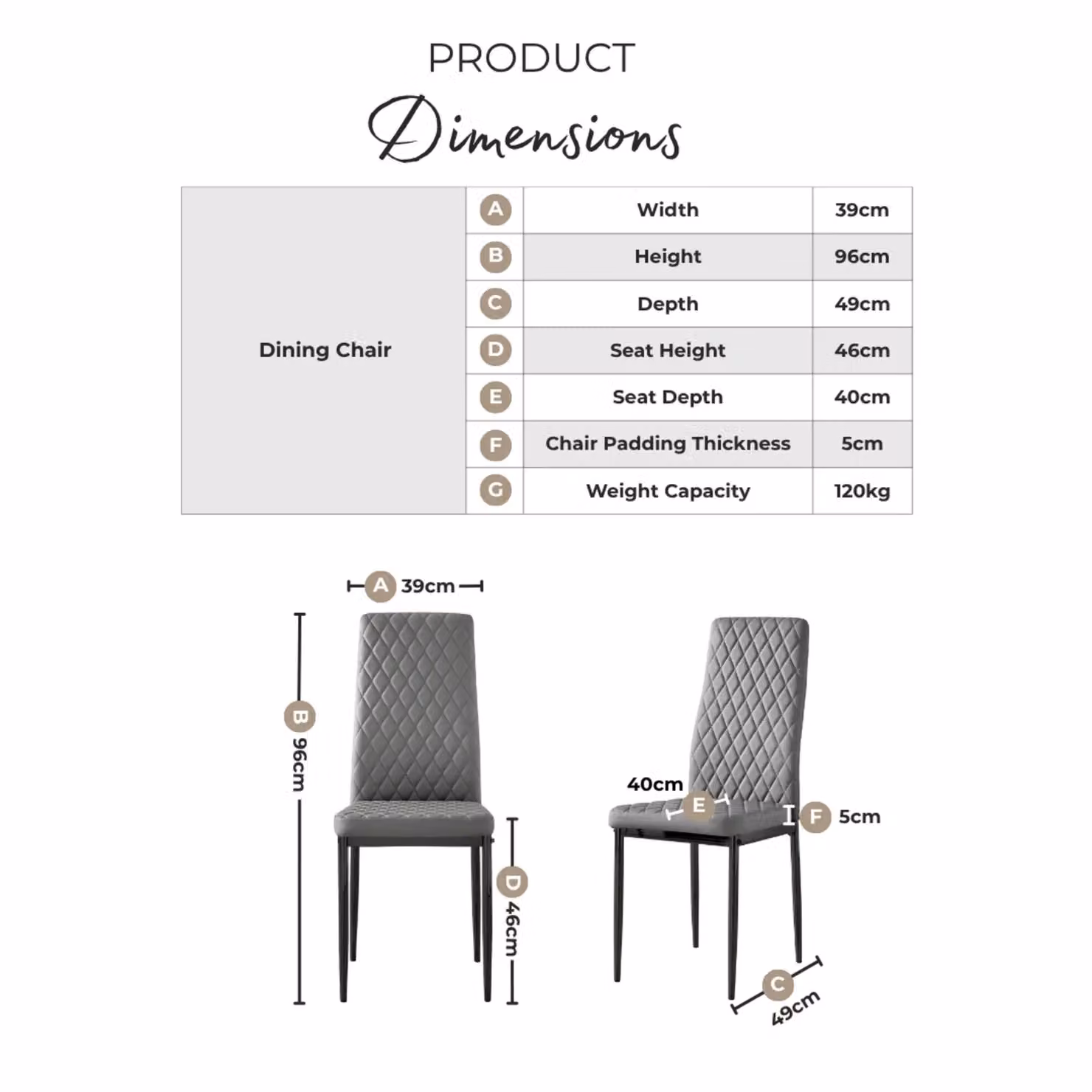 FurnitureboxUK Set of 6 Milan Faux Leather Dining Chairs with Chrome Legs in Grey – 4