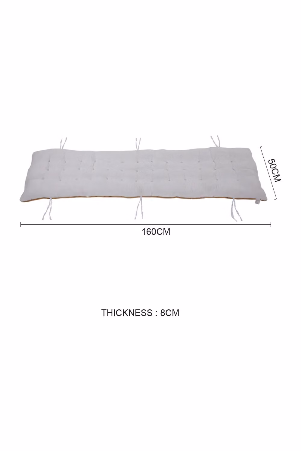 Living and Home White Sherpa Fleece Chair Pad with Non-Slip Backing, W: 160 cm, D: 50 cm – 2