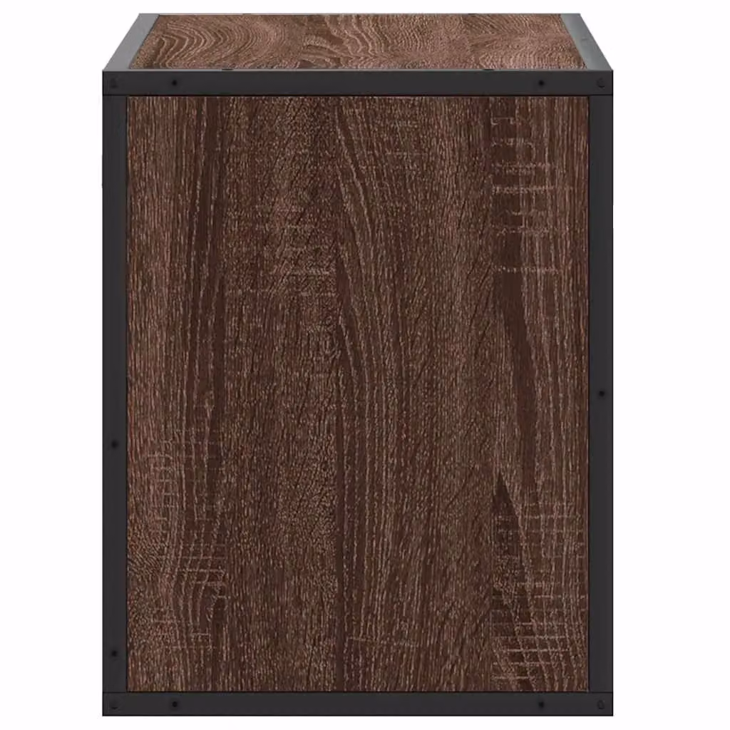 Berkfield Home Industrial TV Cabinet in Brown Oak, W/D/H: 60 x 31 x 39.5 cm – 5