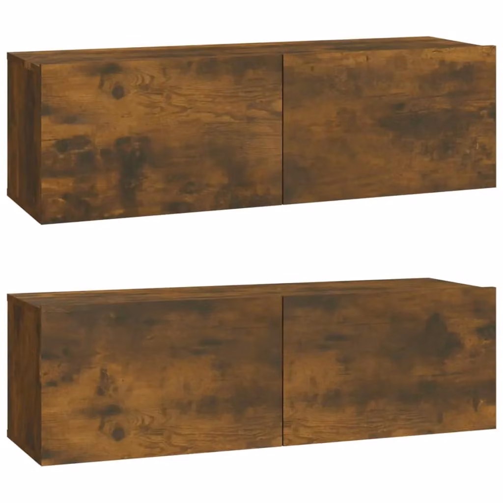 Berkfield Home 3 Piece Classic Smoked Oak TV Cabinet Set in Brown – 3