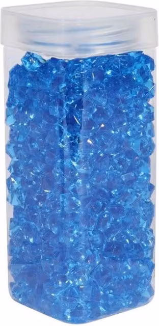 KDMD Blue Acrylic Stones in Square Jars, 2 Pack, 320g per Jar