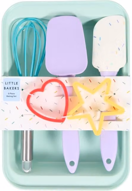 Little Bakers 6 Piece Silicone Baking Set in Blue and Multicolour