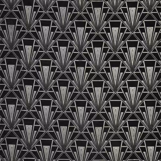 Terrys Gatsby Fabric Erte in Grey, Black and Silver