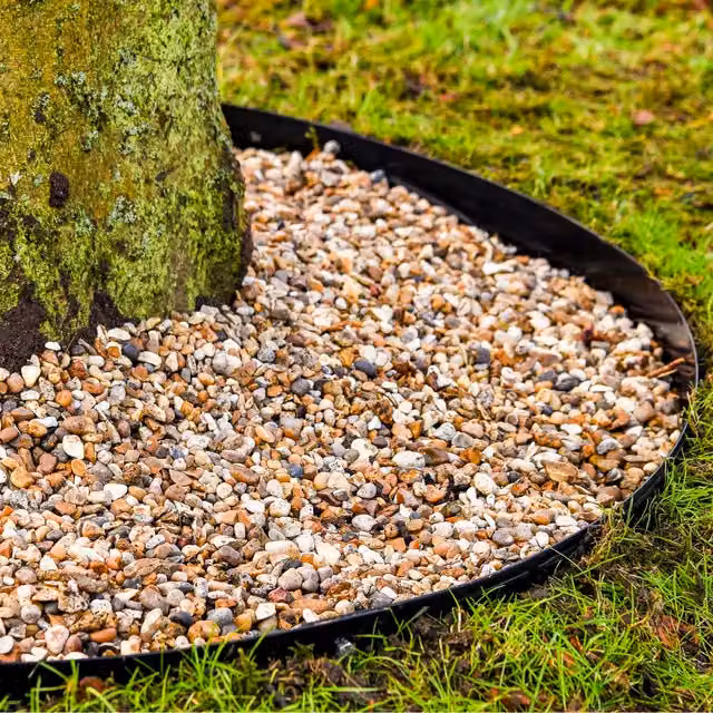 Garden Gear Heavy Duty Metal Circular Border Edging, Black, Diameter: 90 cm