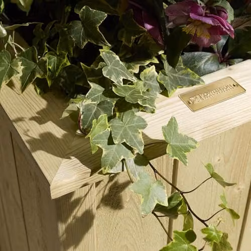 Rowlinson Signature Heritage Tall Square Planter in Brown, W: 43 cm, D: 43 cm, H: 78 cm – 2