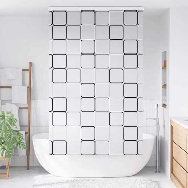 Berkfield Home White Opaque Shower Roller Blind with Cassette, W/H: 116 x 240 cm