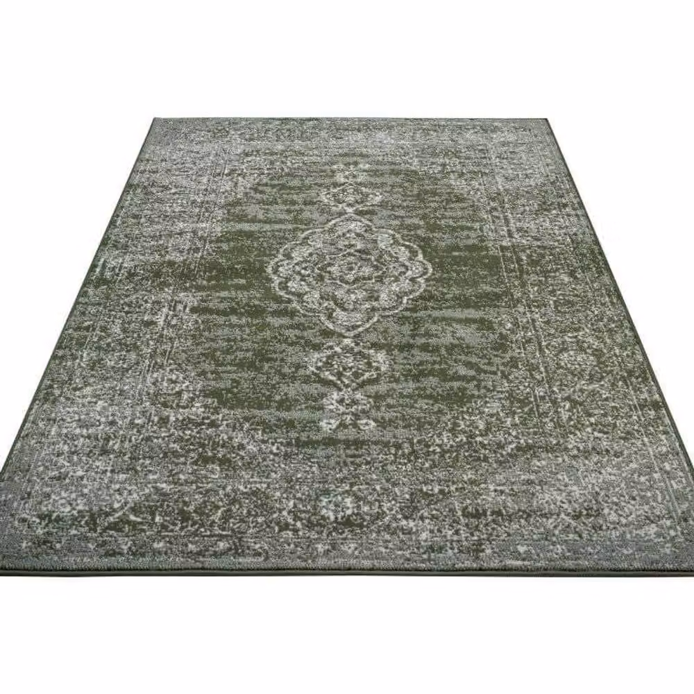 THE RUGS Velours Meridional Vintage Oriental Green Living Room Rug W: 120 cm, L: 170 cm – 2
