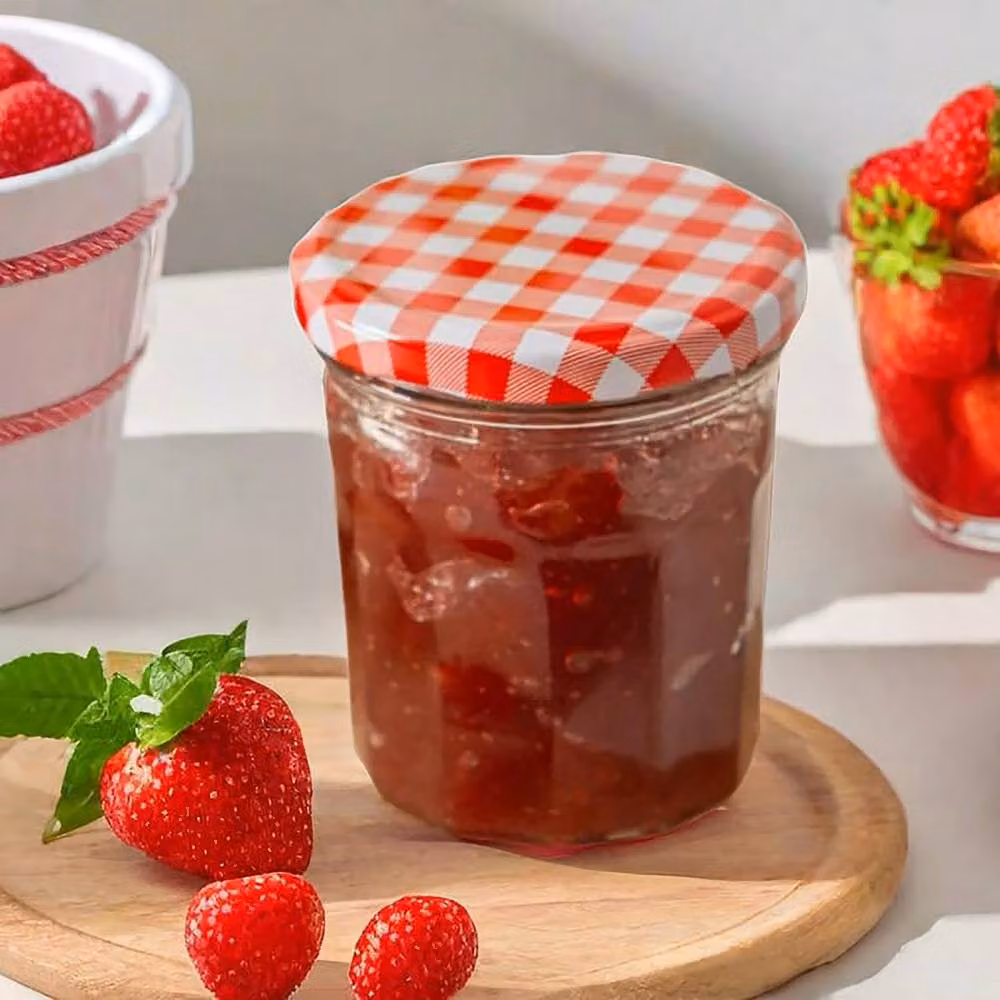 Simpa 12 Pack Clear Glass Wide Mouth Jam and Pickle Jars with Screw Top Lids, 324 ml – 3