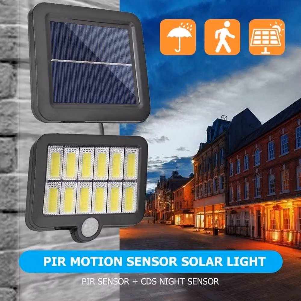 NESTLUNE 2 Pack Solar LED Outdoor Wall Lights in Black with Motion Sensor and IP65 Waterproof Rating – 5