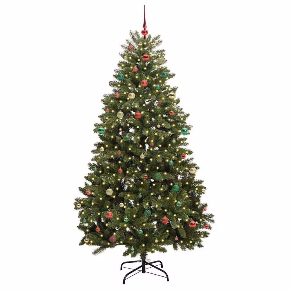 Berkfield Home Green Artificial Christmas Tree with Stand, Height: 240 cm, PVC and Metal – 3