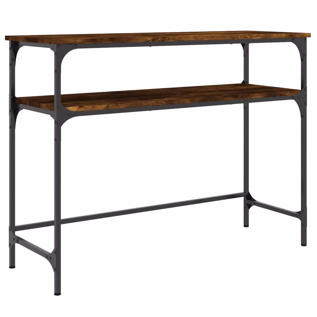 Berkfield Home Smoked Oak Console Table in Brown, W/D/H: 100 x 35.5 x 75 cm – 2