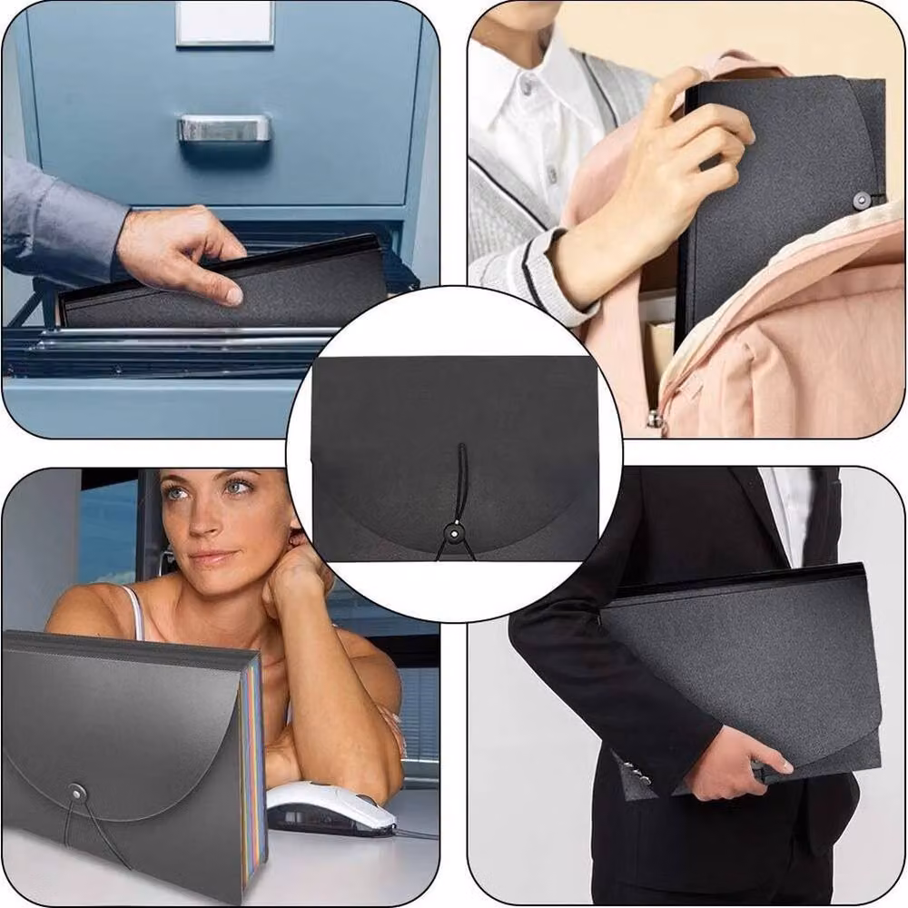SPETLEK Black A4 Expanding Document Box with 25 Pockets – 2