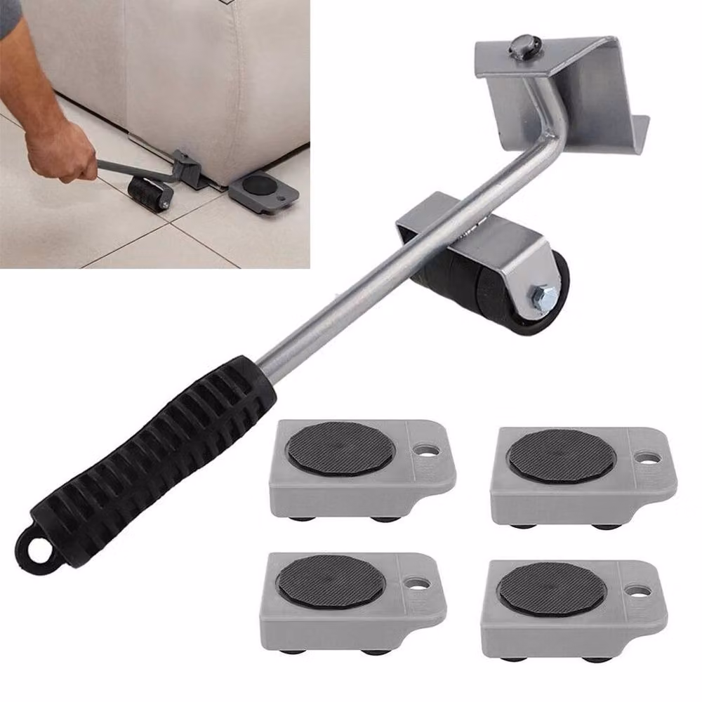 Kelvenix 5-Piece Heavy Duty Furniture Shifter Lifter Set in Grey – 5