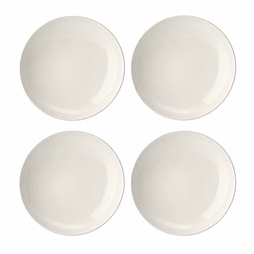 Mikasa Cranborne 4pc White Stoneware Pasta Bowl Set, Diameter: 24 cm – 1