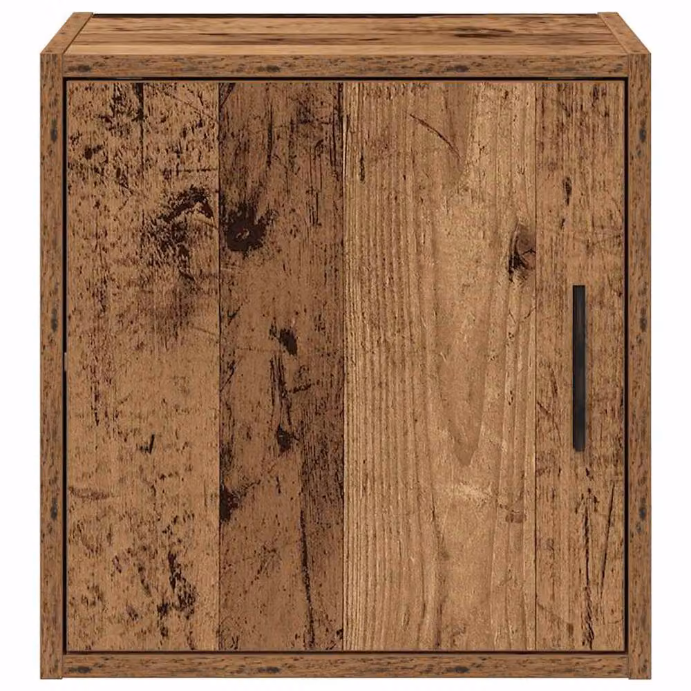 Berkfield Home Wall Mounted Garage Cabinets, 2 Piece Set in Brown Old Wood Finish – 4