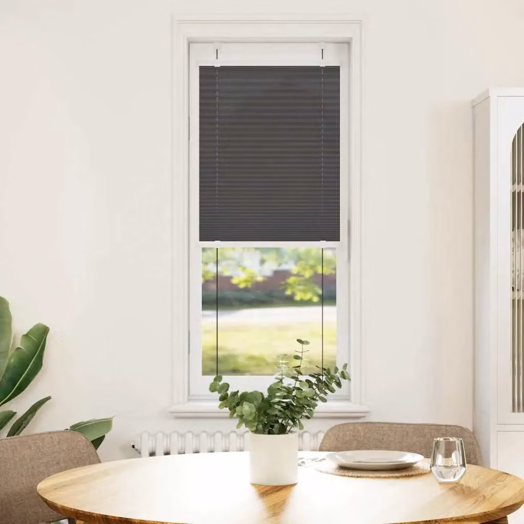 Berkfield Home Black Single Pleat Polyester Fabric Blind, W: 45 cm, H: 100 cm – 2