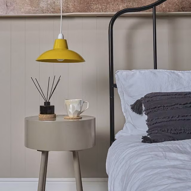 ValueLights Civic Pair of Yellow Metal Dome Ceiling Pendant Shades – 1