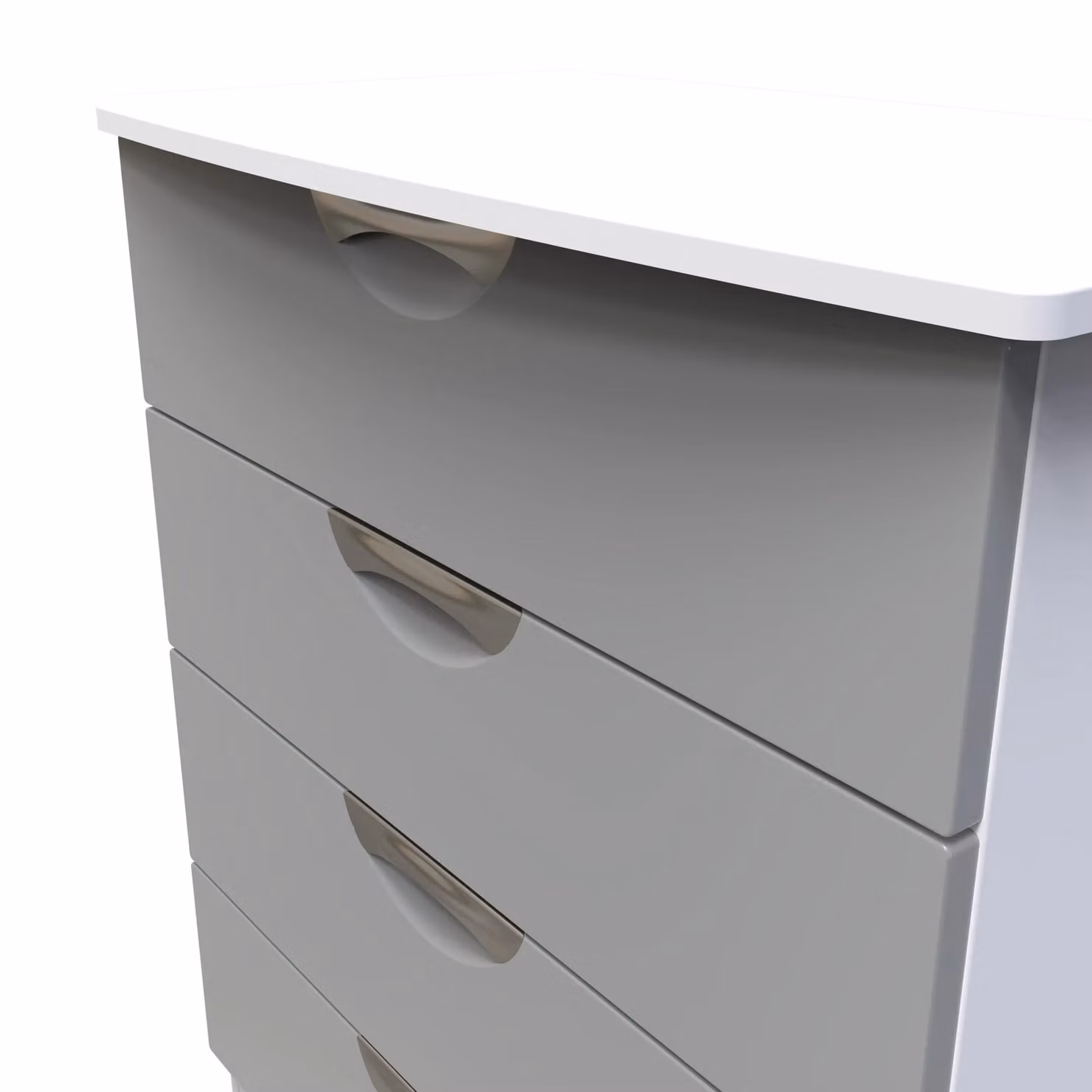 2 U Holborn 4 Drawer Chest in Dark Grey, Ready Assembled – 2