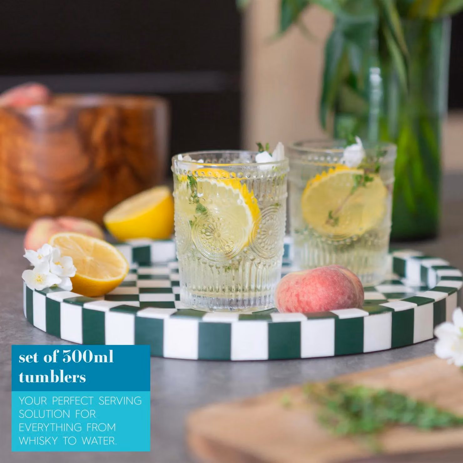 Argon Tableware Amore Glass Tumblers, 300ml, Pack of 6, Clear – 2