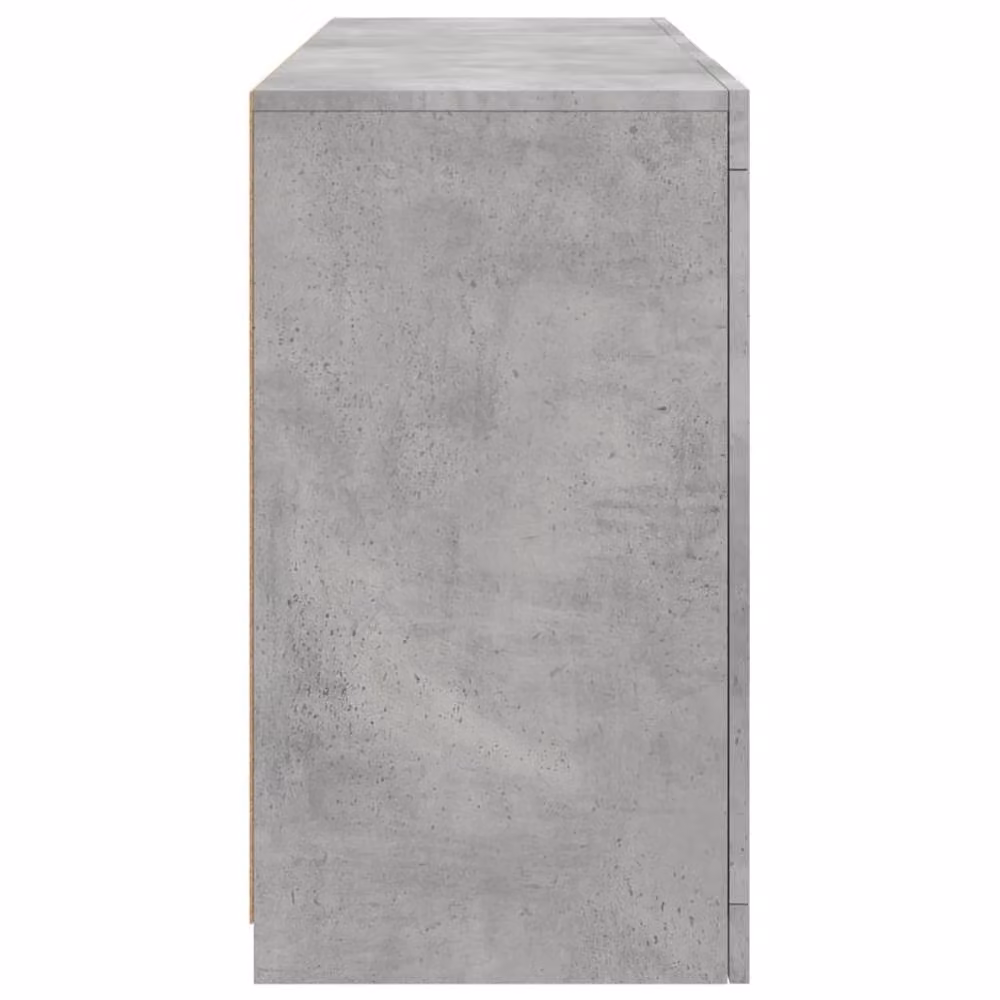 Berkfield Home Modern Sideboard with Integrated LED Lights in Concrete Grey, W/D/H: 123 x 37 x 67 cm – 5