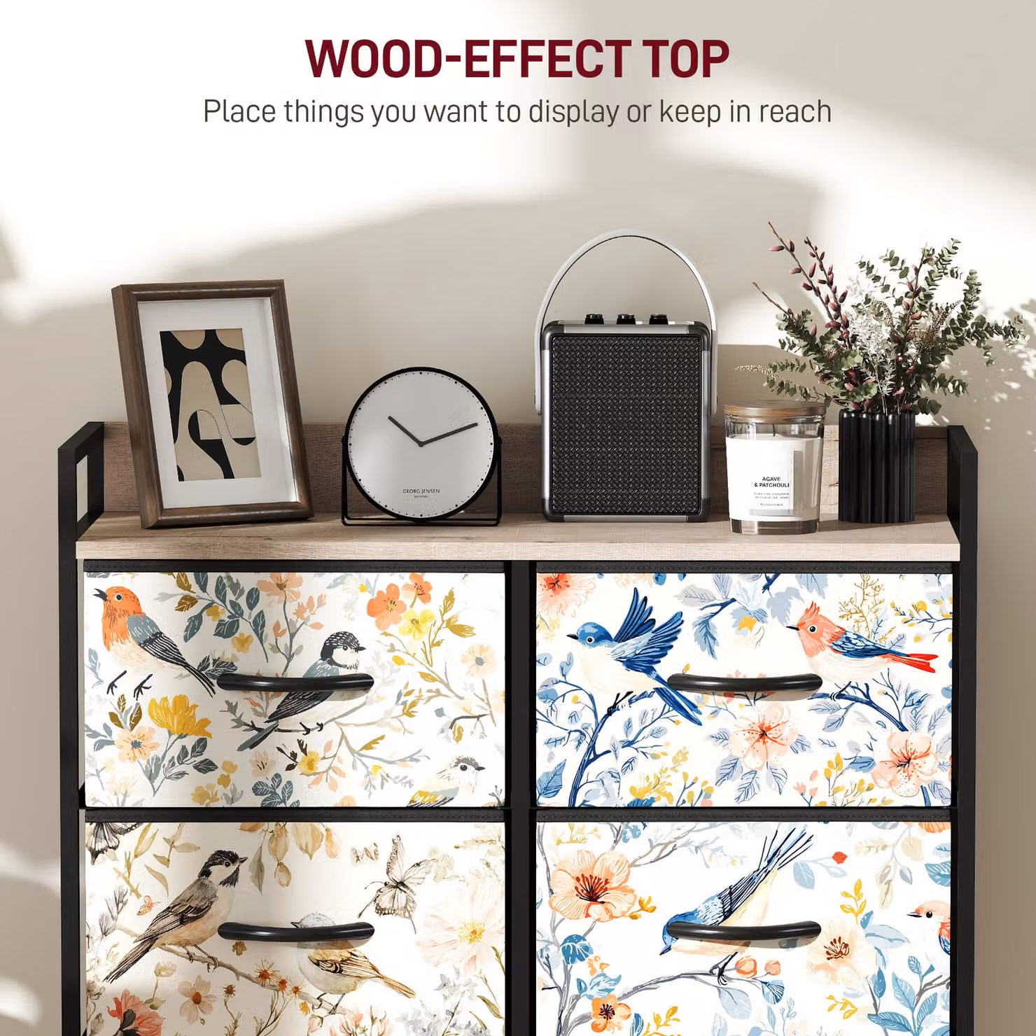 HOMCOM Modern White Metal 6-Drawer Chest of Drawers – 5