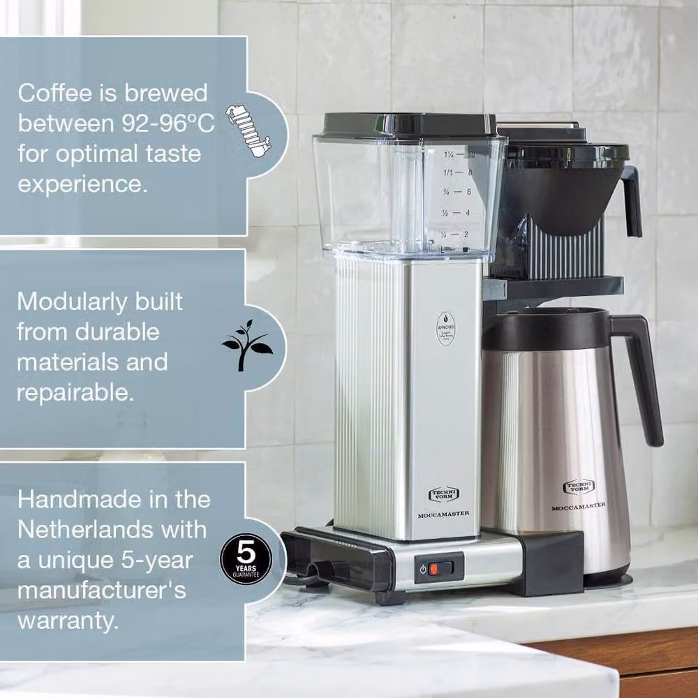 Moccamaster KBGT Filter Coffee Machine with Thermal Jug in White – 4