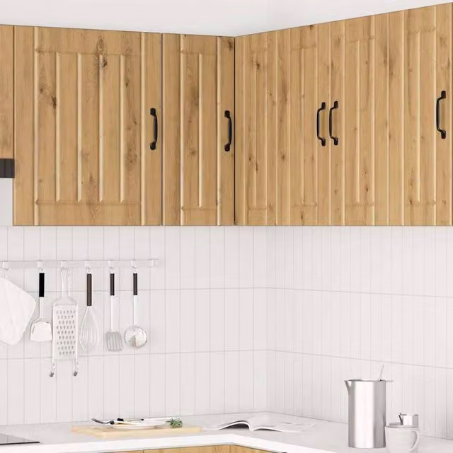 Berkfield Home Lucca Artisan Oak Kitchen Wall Corner Cabinet in Brown, W/D/H: 60 x 57 x 30 cm